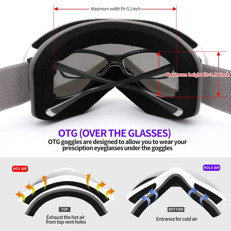 Supertrip Snow Ski Goggles Anti-Fog 100% UV Protection Snowboard Skiing Goggles - Image 5